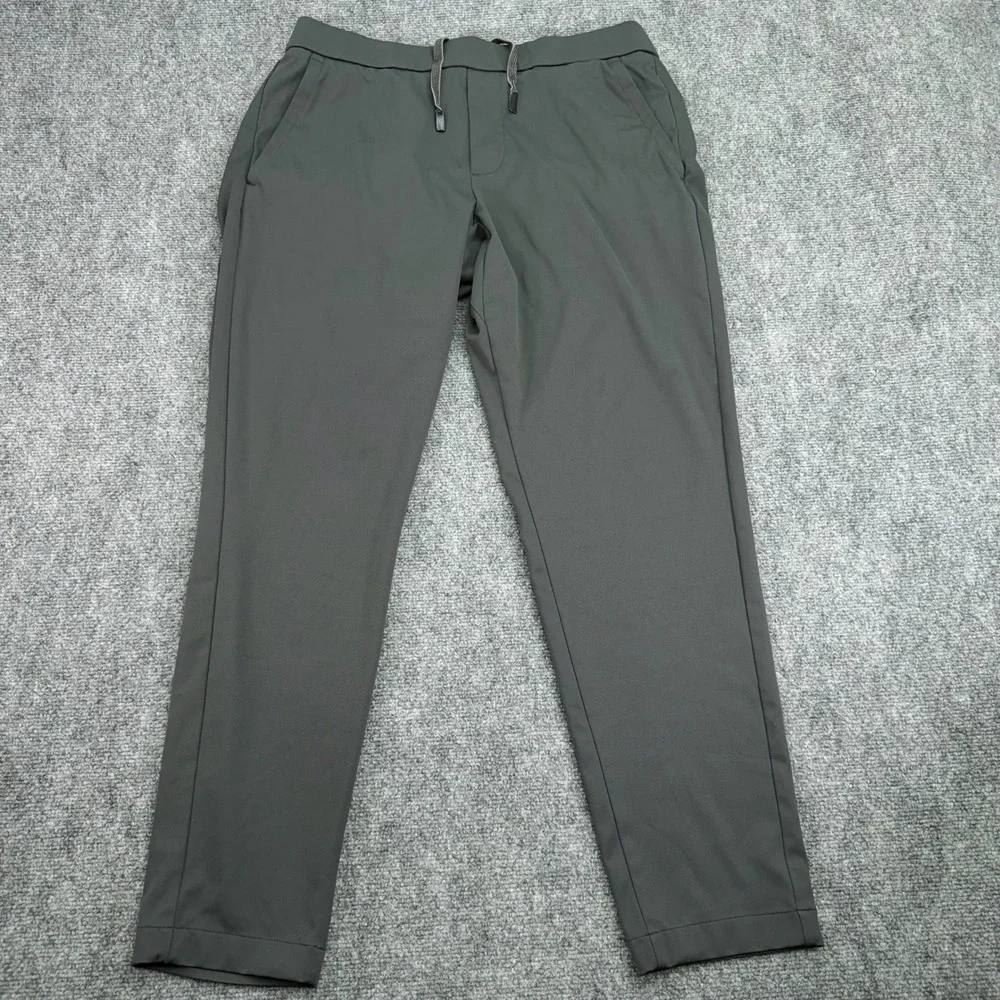Bonobos Pants Men Large (34x30) Grey Off Duty Pant Drawstring Performance Golf